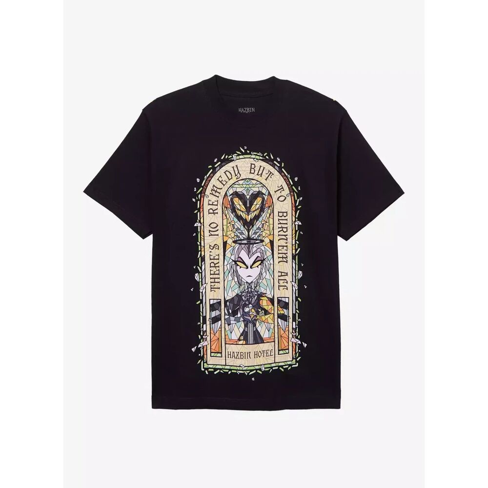 Hazbin Hotel Lute Adam Stained Glass T- shirt Large